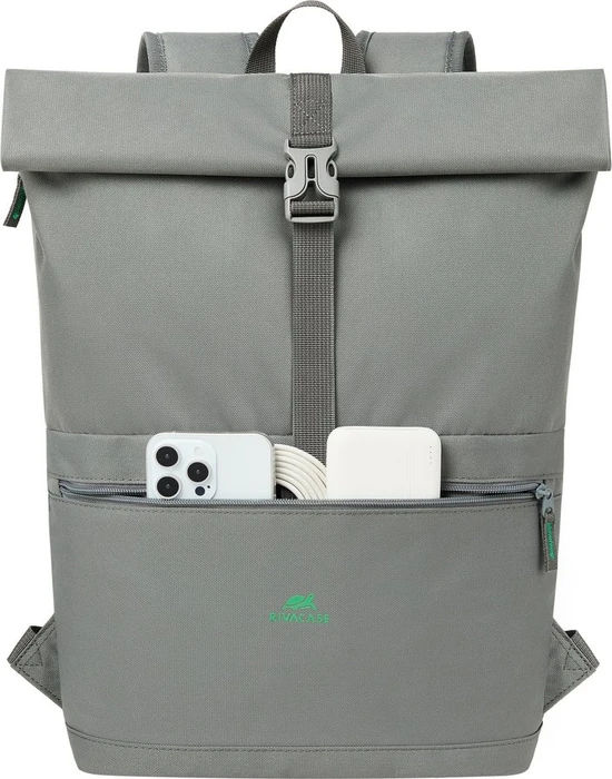RivaCase Gremio 5567 Eco 15L Rolltop Rucksack, grau