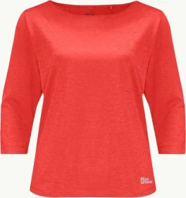 Jack Wolfskin Jwp Funktionsshirt 3/4 tango orange (Damen)