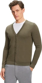 Falke Basic Apparel Cardigan V-Ausschnitt Strickjacke wood mel. (Herren)