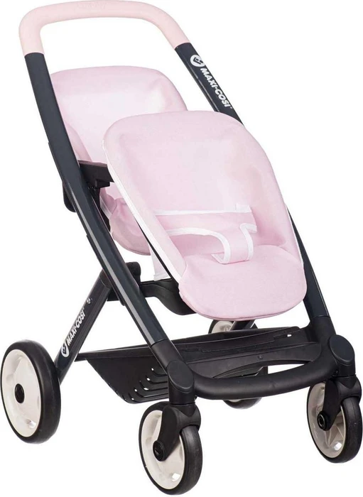 Smoby Maxi-Cosi Zwillings Puppenwagen rosa