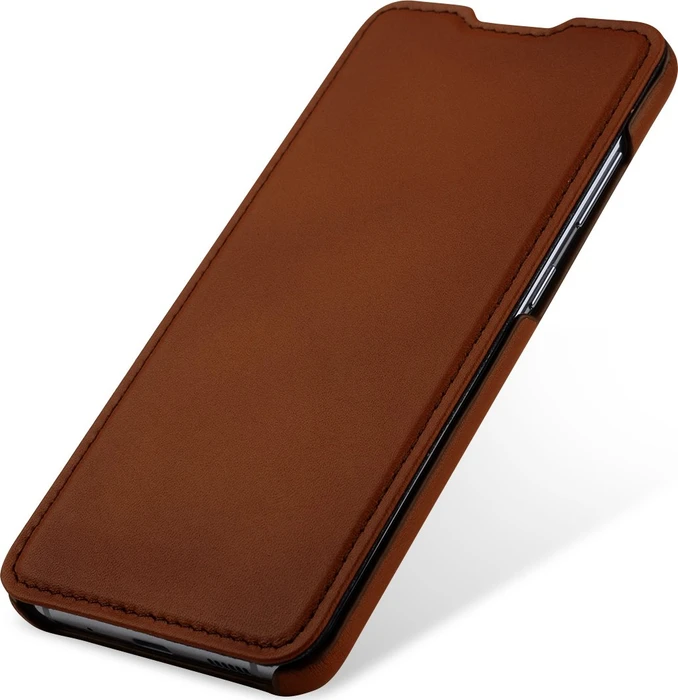 Stilgut Book Type Leather Case für Samsung Galaxy S20 braun