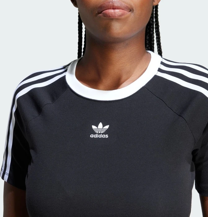 adidas 3-Streifen Baby T-Shirt kurzarm schwarz (Damen)