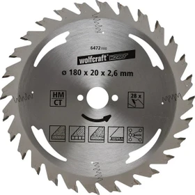 Wolfcraft Serie Silber Kreissägeblatt 28Z, 180x2.6x20mm, 1 Stück
