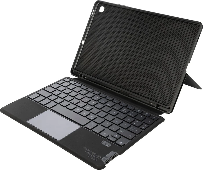 Tucano Book Cover Keyboard mit Trackpad für Galaxy Tab S6 Lite, schwarz, DE