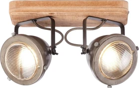 Brilliant Carmen Wood Spot 2-flammig bruned steel
