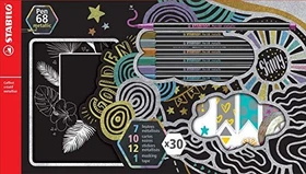 STABILO Pen 68 Metallic Farben sortiert, 7er-Set, Kreativbox