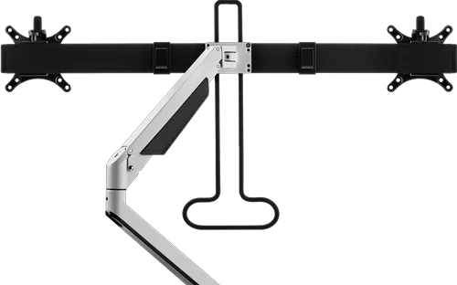 Fellowes Chicago Crossbar Monitorarm Dual silber/schwarz