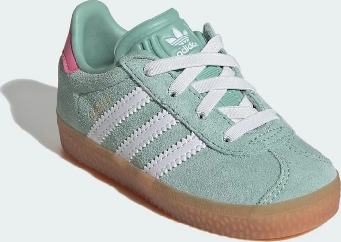 adidas Gazelle Comfort Closure Elastic Laces hazy green/cloud white/bliss pink (Junior)