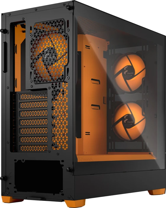 Fractal Design Pop Air RGB Orange Core TG Clear Tint, Glasfenster