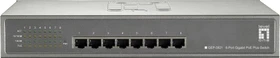 LevelOne GEP Desktop Gigabit Switch, 8x RJ-45, 123W PoE+ (GEP-0821 / 520825)