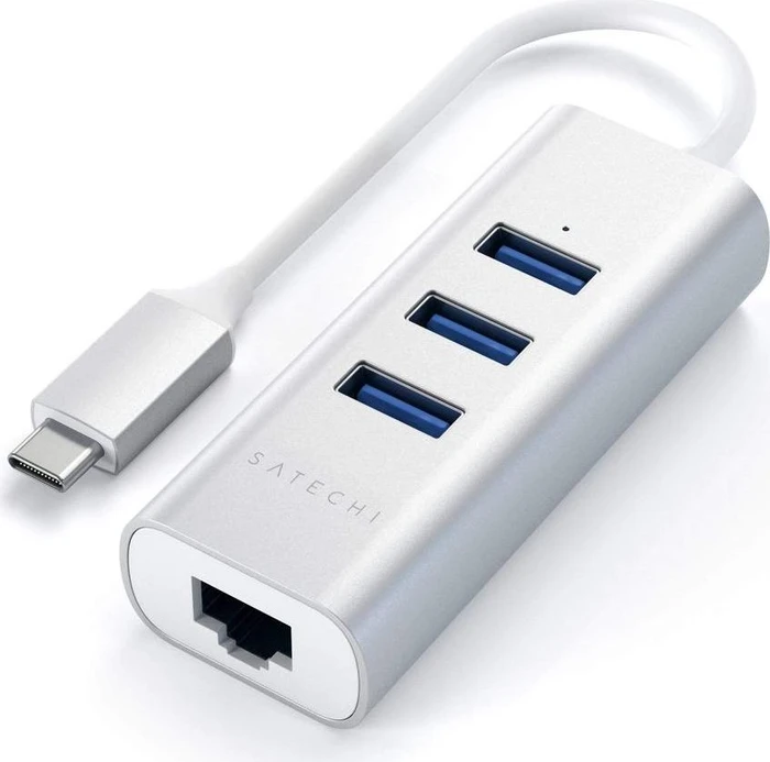 Satechi 2-in-1 USB-Hub, RJ-45, USB-C 3.0 [Stecker]
