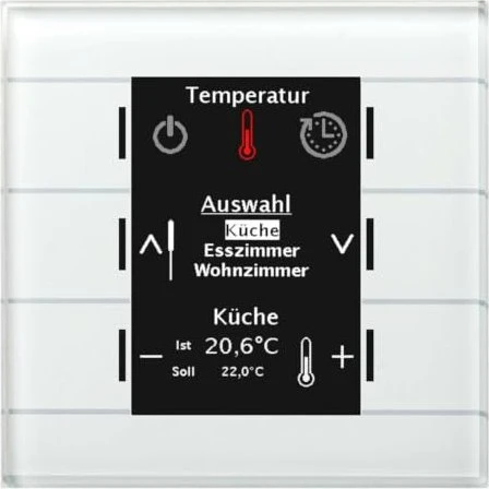 MDT Glas-Bedienzentrale Smart mit Farbdisplay weiß