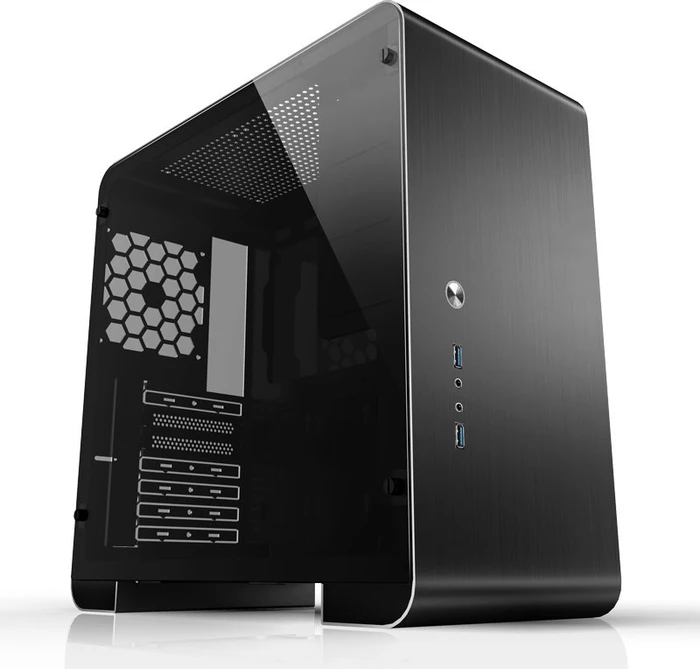 Jonsbo U4 Plus, schwarz, Glasfenster