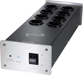 Dynavox HiFi-Steckdosenleiste X4100, 8-fach, silber/schwarz