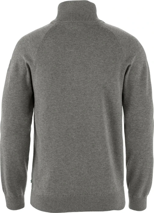Fjällräven Övik Lite Half Zip Strickpullover grey melange (Herren)