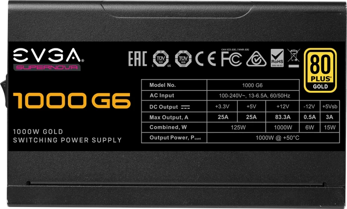 EVGA SuperNOVA G6 1000 1000W, ATX