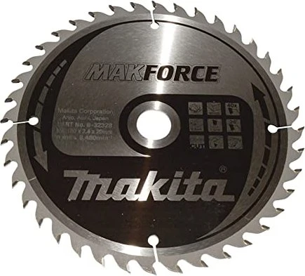 Makita MakForce Kreissägeblatt 40Z, 180x2.4x20mm, 1 Stück