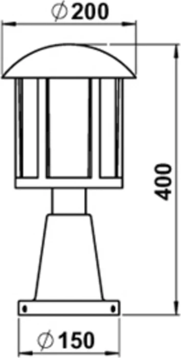 albert 0542 Sockelleuchte braun-messing