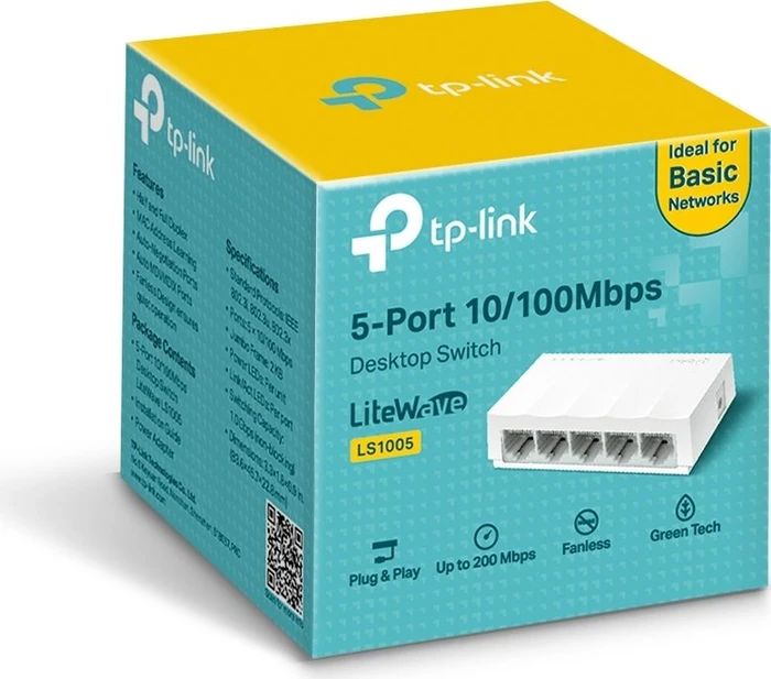 TP-Link LS1000 LiteWave Desktop Switch, 5x RJ-45