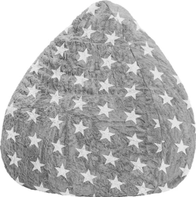 Sitting Point Beanbag Fluffy Stars L Sitzsack grau