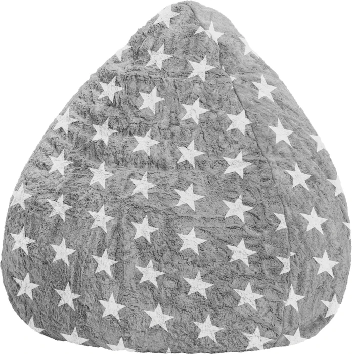 Sitting Point Beanbag Fluffy Stars L Sitzsack grau