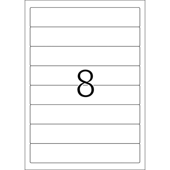 Herma Ordneretiketten, 192x34mm, weiß, 25 Blatt (200 Etiketten)