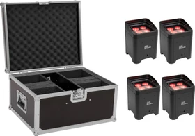 Eurolite Set 4x AKKU UP-4 Entry QCL Spot + Case