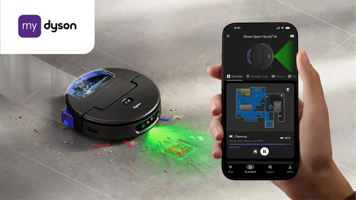 Dyson Spot + Scrub AI Saug-/Wischroboter inkl. Absaug-/Reinigungsstation