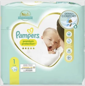 Pampers Premium Protection New Baby Gr.1 Einwegwindel, 2-5kg, 24 Stück