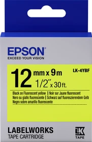 Epson LK-4YBF Beschriftungsband, 12mm, schwarz/floureszierend gelb