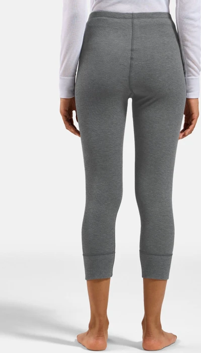 Odlo Active Warm Baselayer Tights Hose 3/4 steel grey melange (Damen)