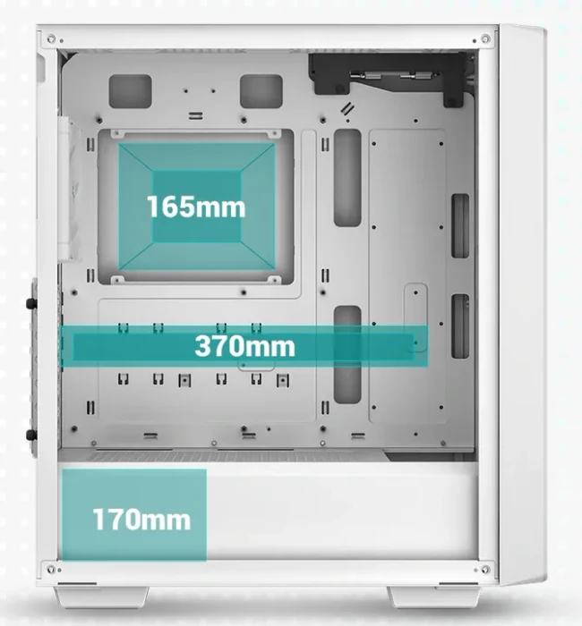DeepCool CC560 [V2], weiß, Glasfenster