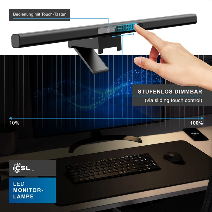 CSL-Computer USB LED Monitor Lampe mit 3 Lichtfarben