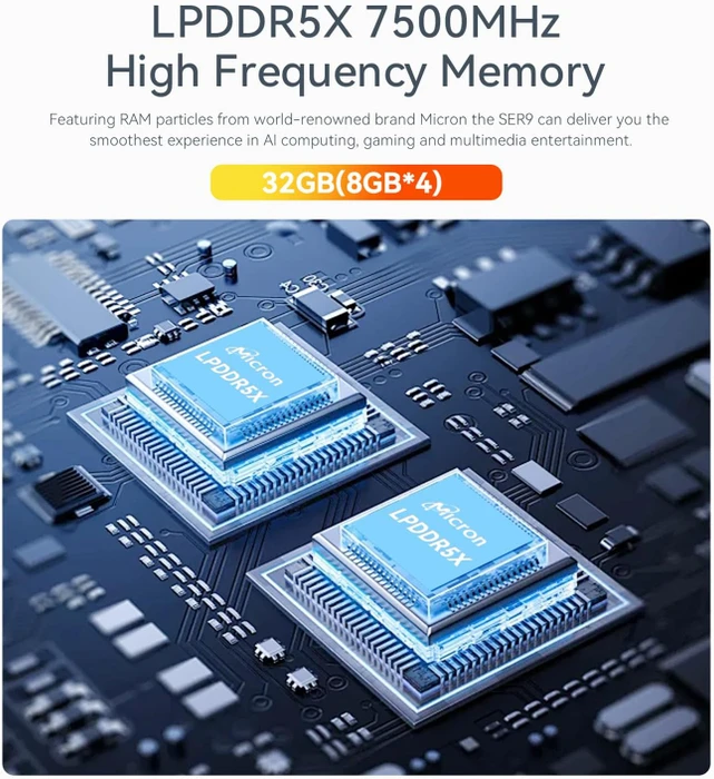 Beelink SER9 Pro, Space Gray, Ryzen AI 9 HX 370, 32GB RAM, 1TB SSD