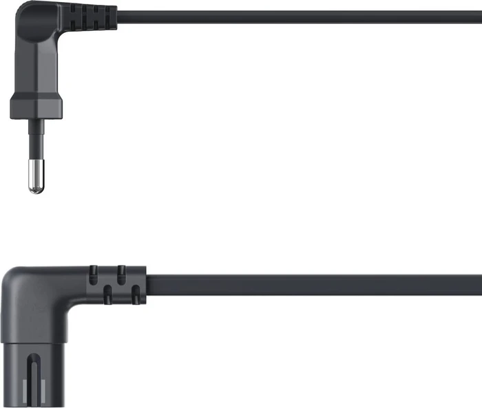Hama Euro-Netzkabel gewinkelt/gewinkelt, 5m schwarz