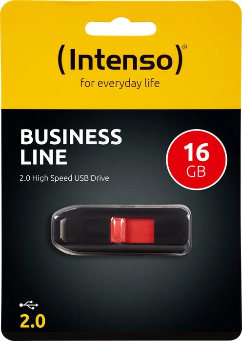 Intenso Business Line 16GB schwarz/rot, USB-A, USB 2.0