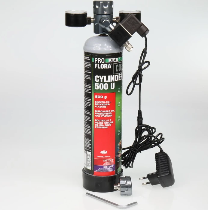 JBL PRO FLORA CO2 Regulator Professional, Präzisions-Druckminderer für Einweg und Mehrweg CO2 Druckflaschen, mit Magnetventil