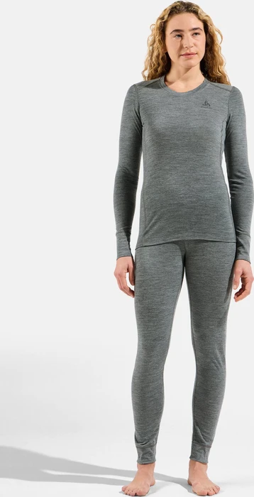 Odlo Natural Merino 200 Baselayer Funktionsshirt langarm odlo steel grey melange (Damen)
