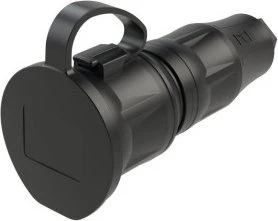 PCE Schutzkontaktkupplung DB nat IP54 schwarz Serie TopTaurus2