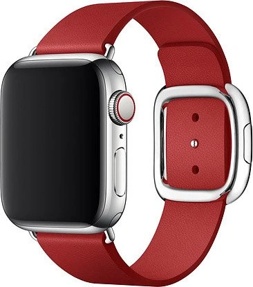 Apple modernes Lederarmband Large für Apple Watch 40mm rot