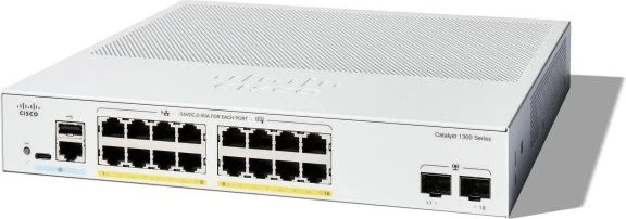 Cisco Catalyst 1300 Rackmount Gigabit Managed Switch, 16x RJ-45, 2x SFP, 240W PoE+