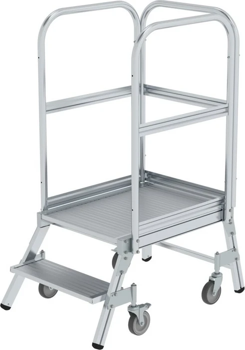 Günzburger Steigtechnik Alu Podesttreppe, 2 Stufen
