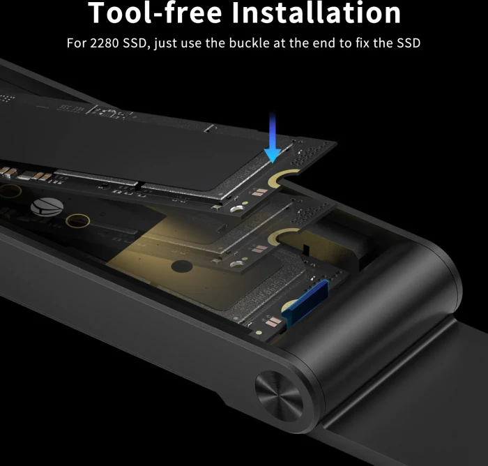 Fideco NVME SSD Enclosure Case, USB-C 3.1