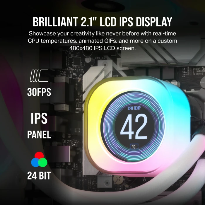 Corsair iCUE LINK LCD-Display-Modul, Upgrade-Kit, weiß