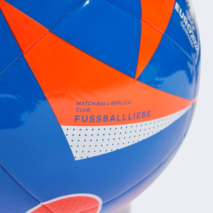 adidas UEFA EURO 2024 Fussballliebe Club Fußball glow blue/solar red/white