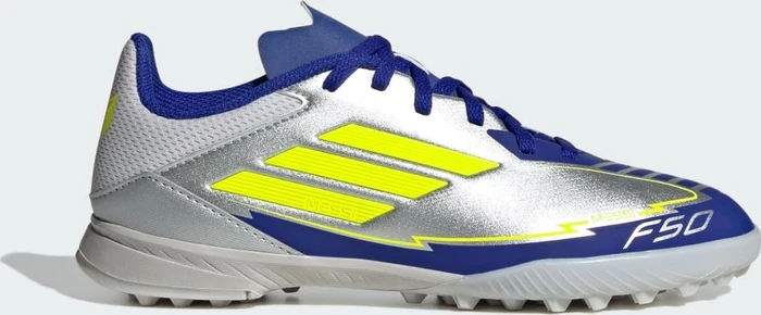 adidas F50 League Messi TF silver metallic/solar yellow/lucid blue (Junior)