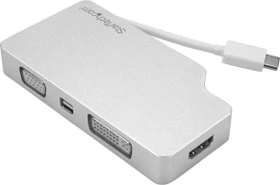 StarTech USB-C auf VGA/DVI/HDMI/Mini DisplayPort, 4-in-1 Adapter weiß (CDPVGDVHDMDP)
