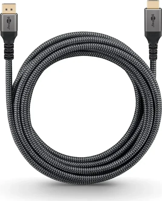 goobay Highspeed DisplayPort 1.2 auf HDMI 2.0 anthrazit/silber, 1m