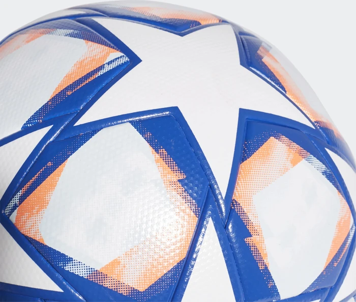 adidas UCL Finale 20 League Fußball white/royal blue/signal coral/sky tint