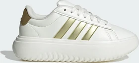 adidas Grand Court Platform core white/gold metallic/off white (Damen)